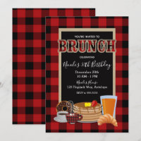 Café da Manhã Rústico Vermelho Preto Xadrez Buffal