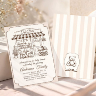 Convite Café da Moda Bebe Loja de Café Chás Bebê