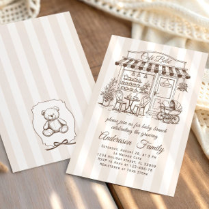 Convite Café da Moda Bebe Loja de Café Chás de Bebê