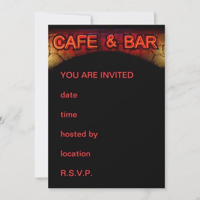 Convite café e bar (Frente)