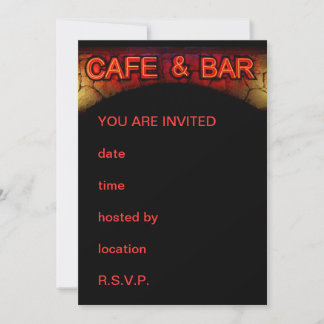 Convite café e bar