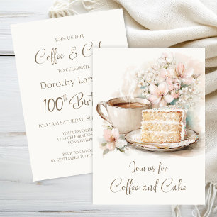 Convite Café e Bolo 100º Aniversário