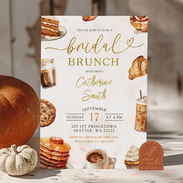 Convite Café e Pancake Bridal Brunch (Criador carregado)