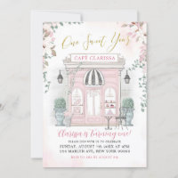 Café francês rosa e Dourado Patisserie Girl Aniver