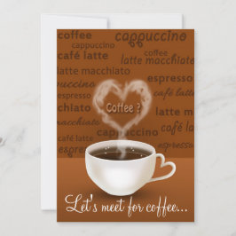 Convite Café? Fumaça em forma de coração