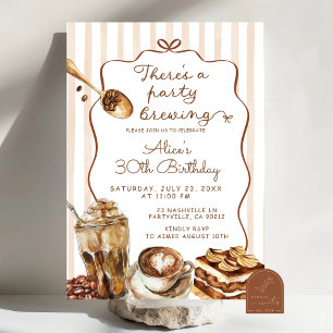 Convite Café Há uma festa de aniversário