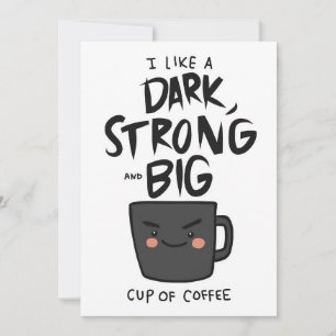 Convite Café Lover Escuro Forte E Grande Xícara De Café