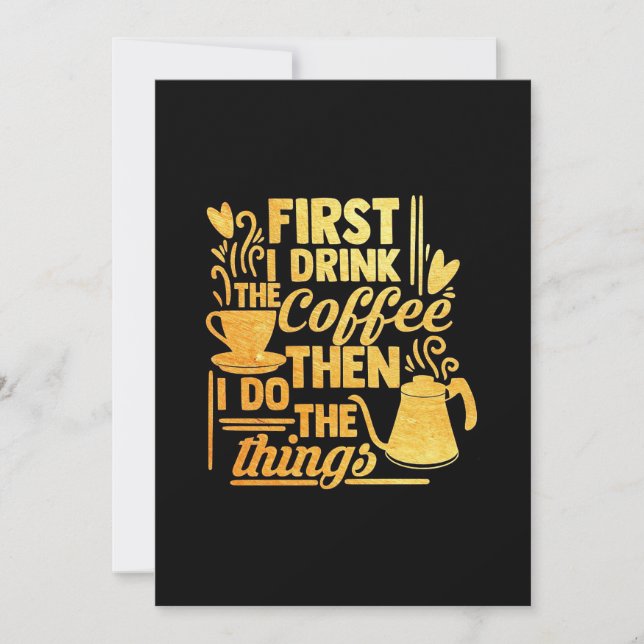 Convite Café Lover Primeiro Eu Bebo Café (Frente)