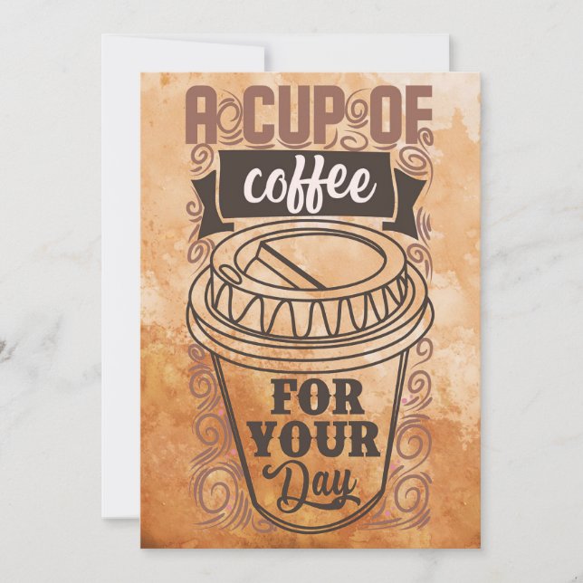 Convite Café Lover Uma Xícara De Café (Frente)