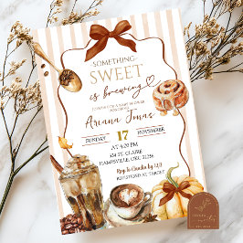 Convite Café Queda Algo Doce Está Fazendo Chá de fraldas