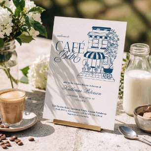 Convite Café Vintage Bébé Chá de Bebê Francês