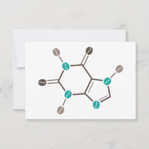 Convite cafeína molecular de café