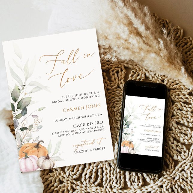 Convite Cai no Chá de panela de amor, Abóbora (Criador carregado)