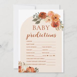 Convite Cai Um Pequeno Bebê Abóbora Shower Baby Prediction