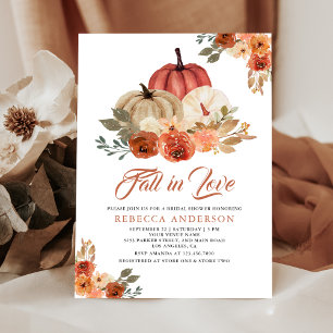 Convite Cair de Amor Terracota Abóbora Bege Casamento de C