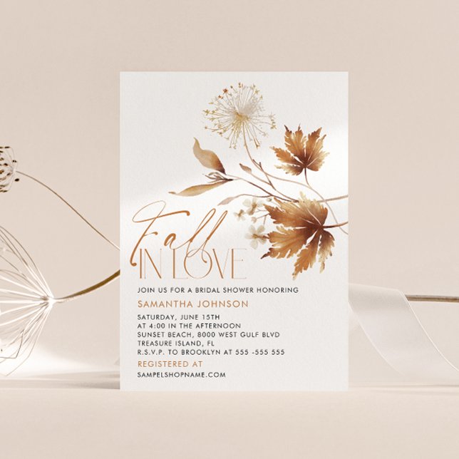 Convite Cair no Chá de panela do Amor (Fall in Love Bridal Shower Invitation)