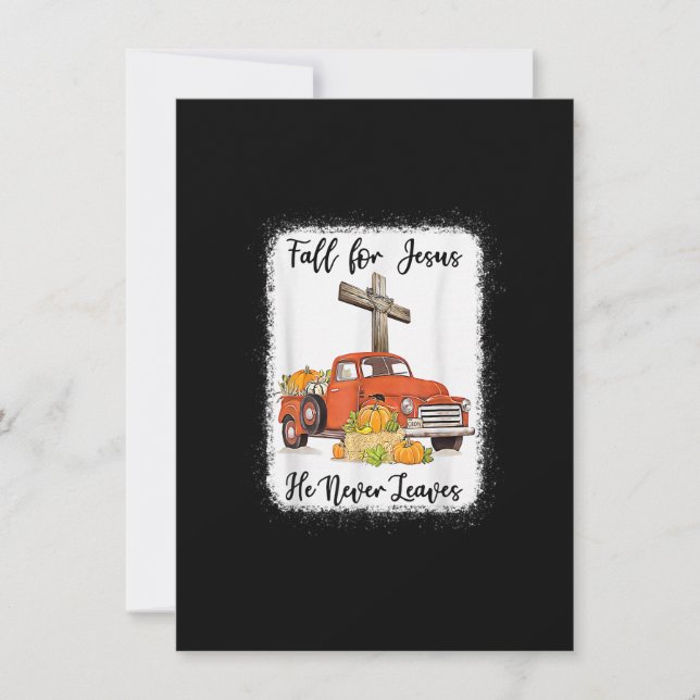Convite Cair Por Jesus Ele Nunca Deixa Caminhão de Abóbora (Frente)
