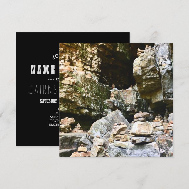 Convite cairros de rocha de chasme ausíveis (Frente/Verso)