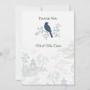 Convite Caixa de Agradecimento de Casamento Elegante Pássa