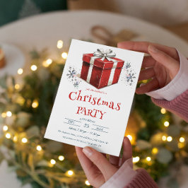 Convite Caixa de Natal presente I Festa de Natal