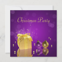 Convite Caixa de presentes de Natal de ouro