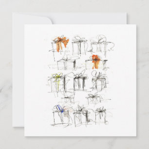 Convite Caixas de Presente Padrão Abstratas
