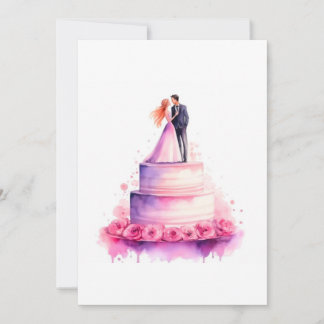 Convite Cake Couple Invitation
