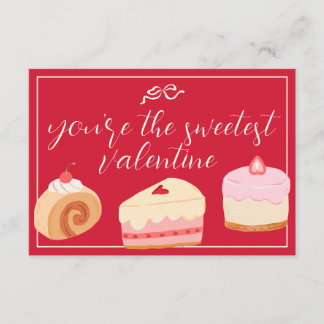 Convite Cakes Photo Sweetest Valentine Love Holiday Card