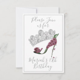 Convite Calçado de Altura Alta da Fada Floral