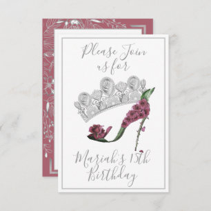 Convite Calçado de Altura Alta da Fada Floral