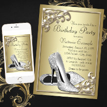 Calçado de prata Festa de aniversário Dourada de m