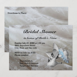 Convite Calçados, Cinturão de Garter e Chá de panela de