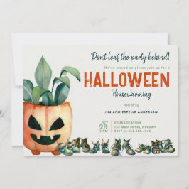 Convite Calçados de plantas de abóbora do Halloween