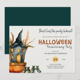 Convite Calçados de plantas de hortelã do Halloween
