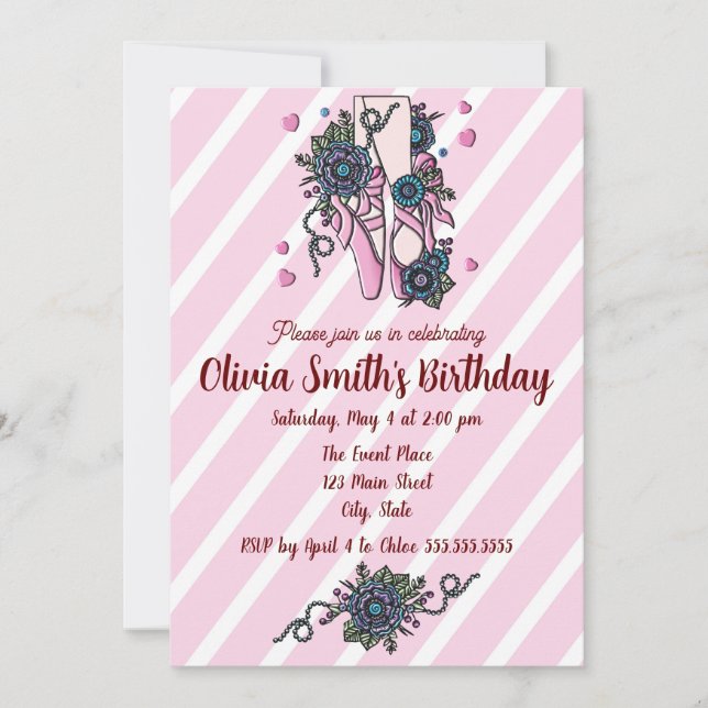 Convite Calçados do balé (Frente)