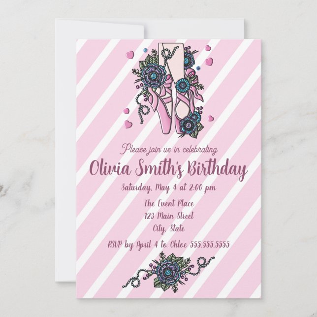 Convite Calçados do balé (Frente)