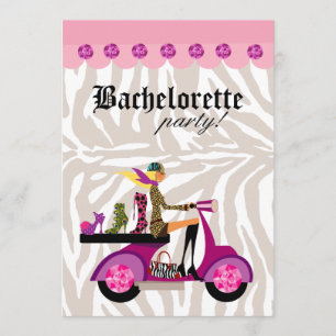 Convite Calçados Zebra Patinete Loura do Fashion Party