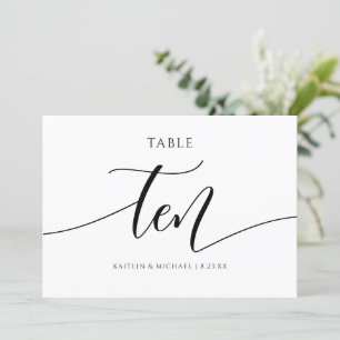 Convite Cálculo dos Números das Tabelas de Casamento Mod