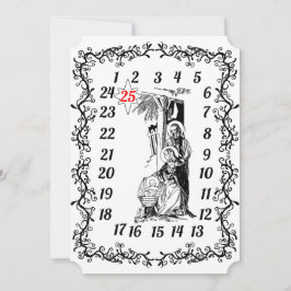 Convite Calendário Adjunto Contagem de Natal Natividade Je
