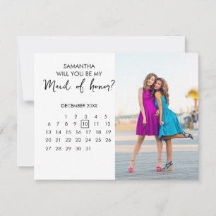 Convite Calendário Chic Personalizado Proposta de Dama de