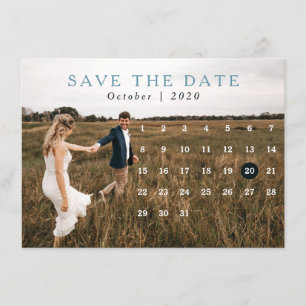 Convite Calendário clássico várias fotos salvam a data