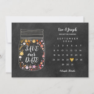 Convite Calendário Coração Pote de Pedra Quadro Negro Salv