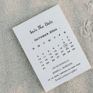 Convite Calendário de Caligrafia Moderna sem foto para sal