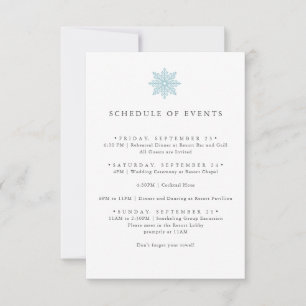 CONVITE CALENDÁRIO DE CASAMENTO DE NEVE AZUL LUMINOSO