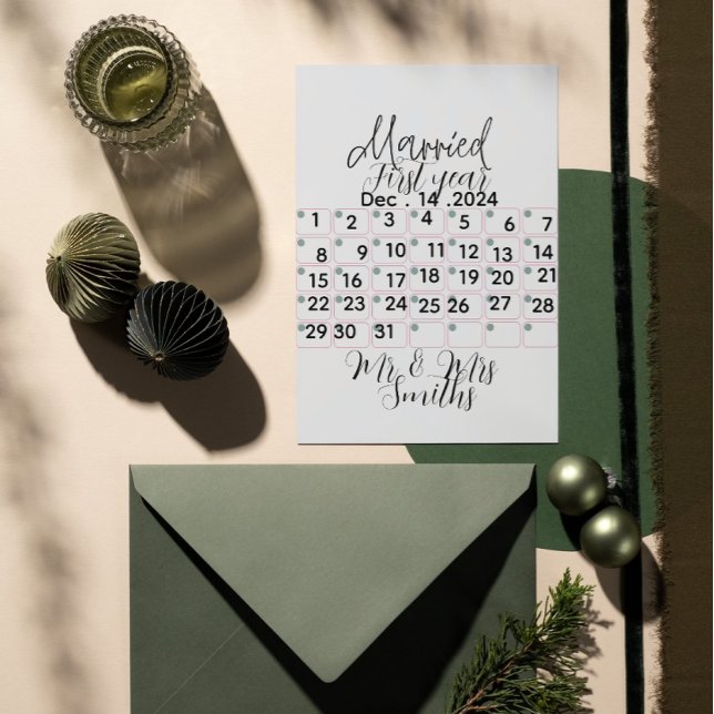 Convite Calendário de Casamento Personalizado Data  (Criador carregado)
