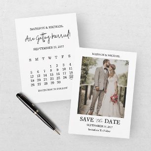 Convite Calendário de Fotos Moderno Salve a Data
