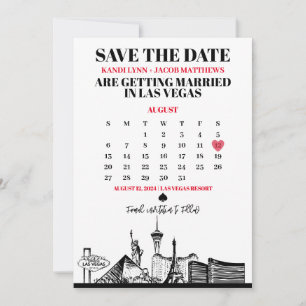 Convite Calendário de Las Vegas Salve a Data