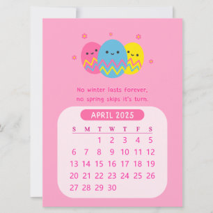 Convite Calendário de Páscoa Motivacional Mensal de Abril