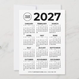 Convite Calendário de Visão do Ano Completo de 2027 Logoti