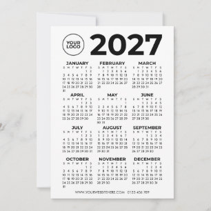 Convite Calendário de Visão do Ano Completo de 2027 Logoti